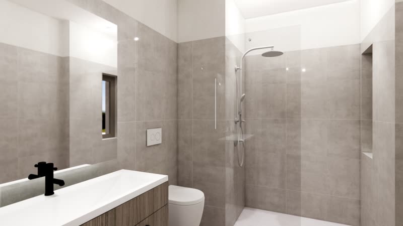 Villa K3 bathroom with walk-in shower