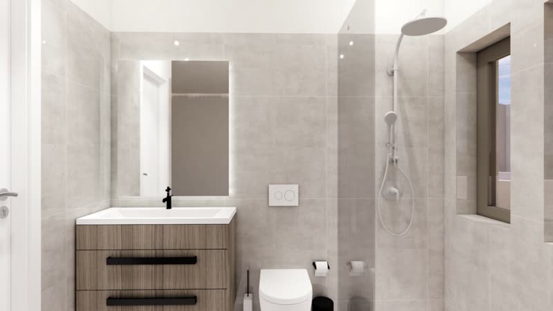 Villa K2 bathroom with walk-in shower