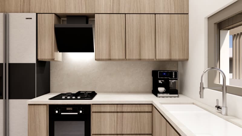 Villa K3 kitchen detail with appliances